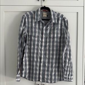 Simms Gray Casual Button Down Shirt